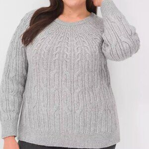 Lane Bryant Gray Crew neck ribbed sweater. NWT Woman's 18/20